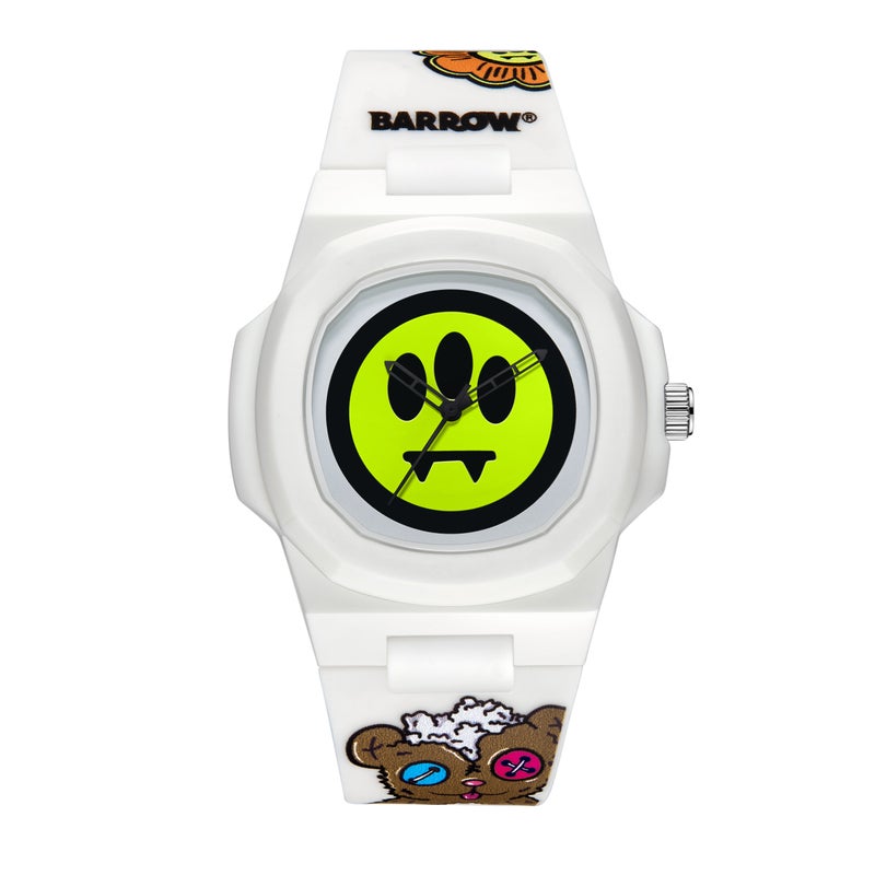 Barrow BWW00001 White Yellow Dial Silicone Strap Unisex Watch, 43mm - Image 1